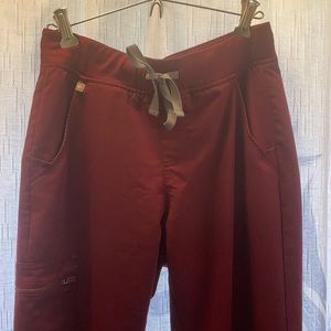 Figs Zamora Jogger Burgundy Scrub bottoms-Small